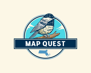 Massachusetts Chickadee Bird logo design