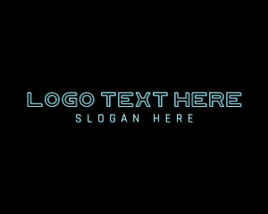 Glitch - Techno Neon Gadget logo design
