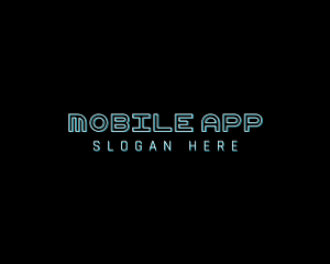 App - Techno Neon Gadget logo design