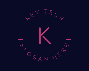 Neon Futuristic Technology logo design