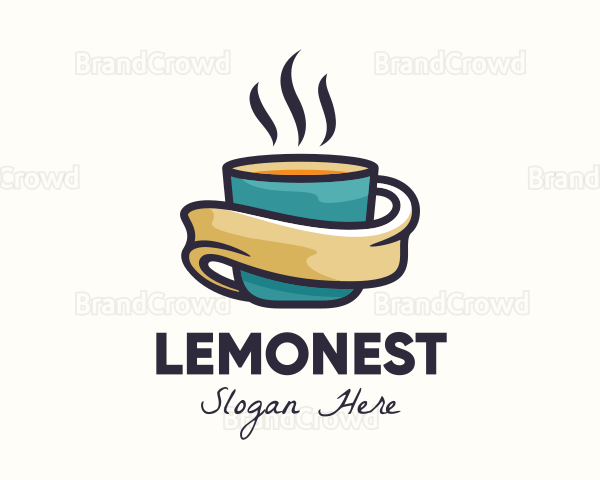 Hot Coffee Cup Logo