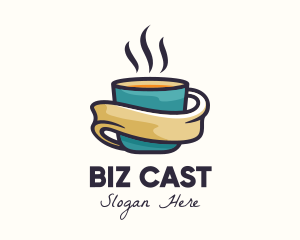 Hot Coffee Cup Logo