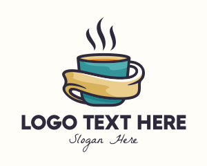 Latter - Hot Coffee Cup logo design