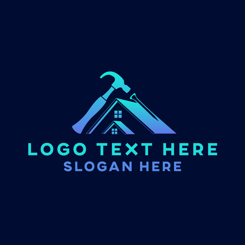 House Roof Hammer Repair Logo | BrandCrowd Logo Maker