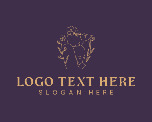 Postpartum - Floral Maternity Baby logo design