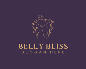 Floral Maternity Baby logo design