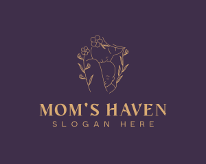 Floral Maternity Baby logo design