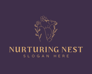 Floral Maternity Baby logo design