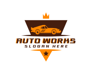 Crown Auto Car logo design