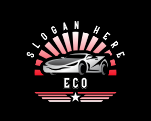 Car Wash - Garage Sports Car logo design