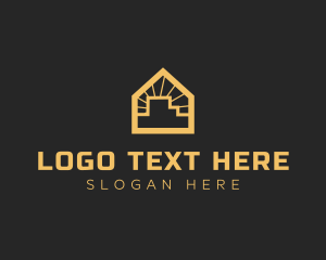 Leasing - Minimal House Building logo design