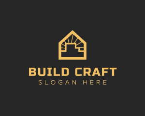 Minimal House Building logo design