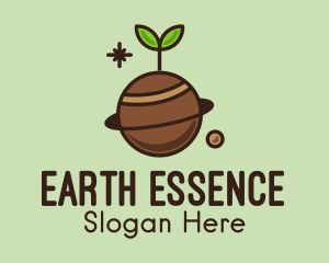 Dirt - Soil Planet Sprout logo design