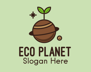 Planet - Soil Planet Sprout logo design