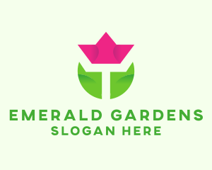 Tulip Flower Garden logo design