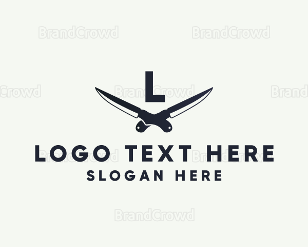 Knife Blade Meat Butcher Logo