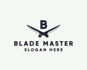 Knife Blade Meat Butcher logo design