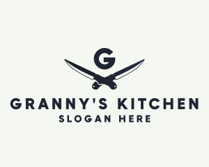 Knife Blade Meat Butcher logo design