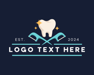 Molar - Tooth Dental Floss logo design