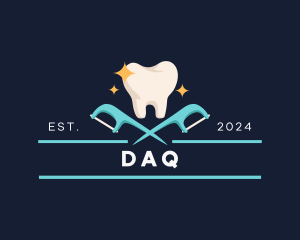 Odontology - Tooth Dental Floss logo design