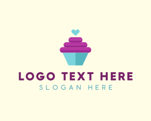 Dessert - Cupcake Heart Bakery logo design