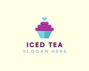 Cupcake Heart Bakery logo design