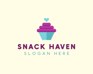 Cupcake Heart Bakery logo design