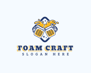 Foam - Beer Mug Toast logo design