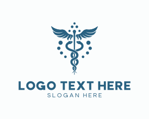 First Aid - Medical Caduceus Healthcare logo design