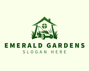 Lawn Grass Mower logo design