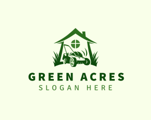 Lawn Grass Mower logo design