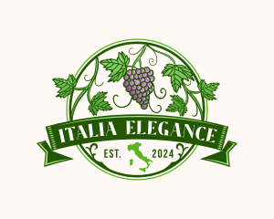 Italy - Italy Grapevine Fruit logo design