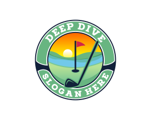 Hole - Golf Sunset Tournament logo design