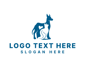 Canine - Dog Cat Pet Love logo design