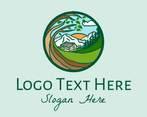 Mountains - Farm House Mountains logo design