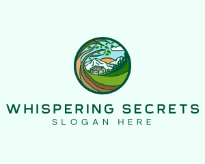 Farm House Mountains  logo design