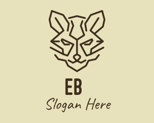 Brown Wildcat Head Logo