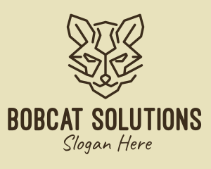 Bobcat - Brown Wildcat Head logo design