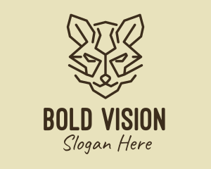 Brown Wildcat Head logo design