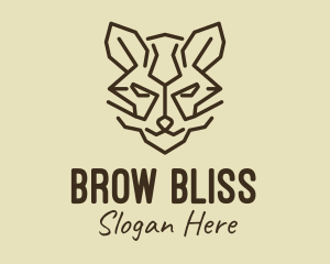 Brown Wildcat Head logo design