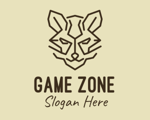 Feline - Brown Wildcat Head logo design