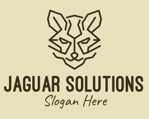 Jaguar - Brown Wildcat Head logo design