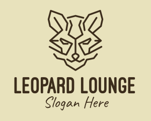 Leopard - Brown Wildcat Head logo design