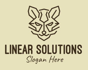 Linear - Brown Wildcat Head logo design