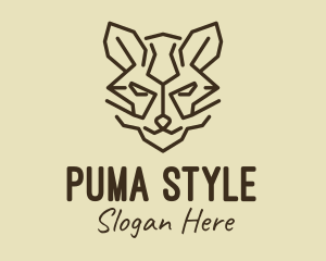 Puma - Brown Wildcat Head logo design