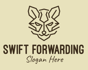 Brown Wildcat Head logo design