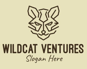 Brown Wildcat Head logo design