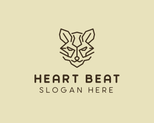 Brown Wildcat Head logo design