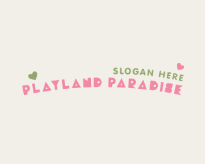 Childhood - Cute Playful Hearts logo design