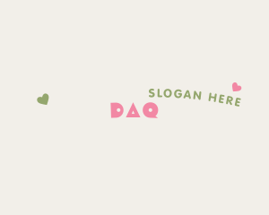 Kids - Cute Playful Hearts logo design